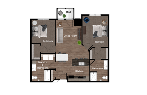 2 Bedroom 2 Bathroom Vista Apartments St. Joseph, MN 56374